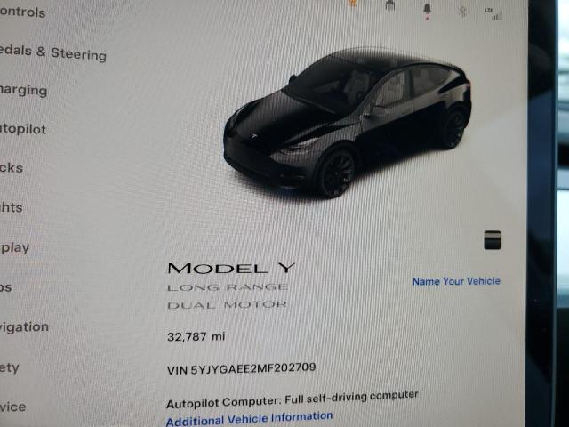 5YJYGAEE2MF202709 Tesla Model Y