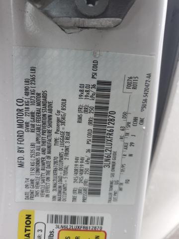 3LN6L2LUXFR612870 Lincoln MKZ HYBRID