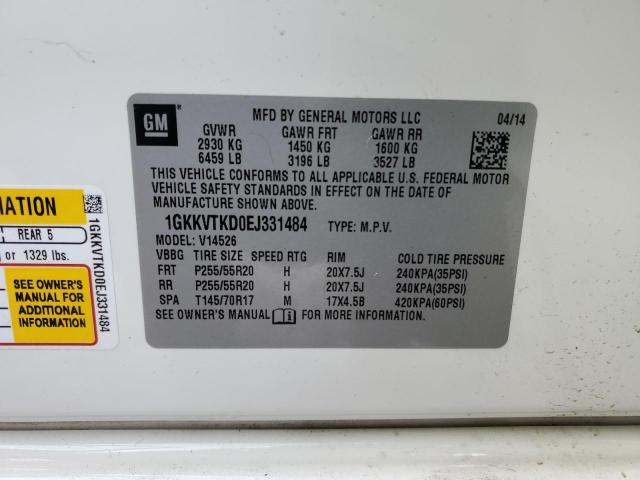 1GKKVTKD0EJ331484 GMC Acadia Denali