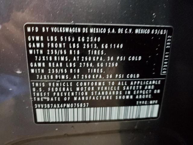 3VV3B7AX4PM075837 Volkswagen TIGUAN SE