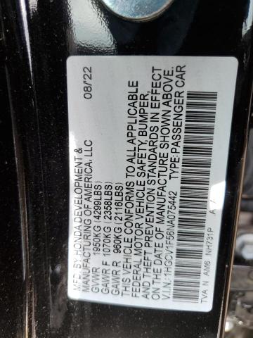 1HGCV1F56NA075442 Honda ACCORD EXL