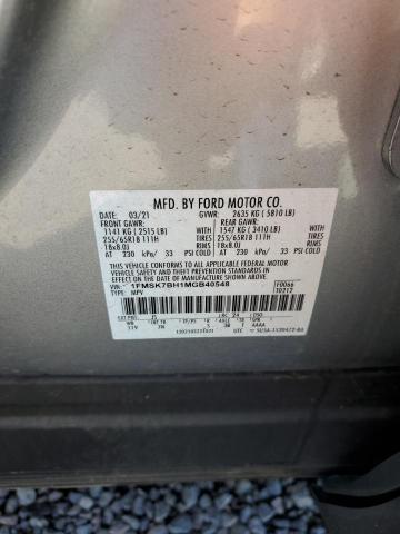 1FMSK7BH1MGB40548 Ford EXPLORER