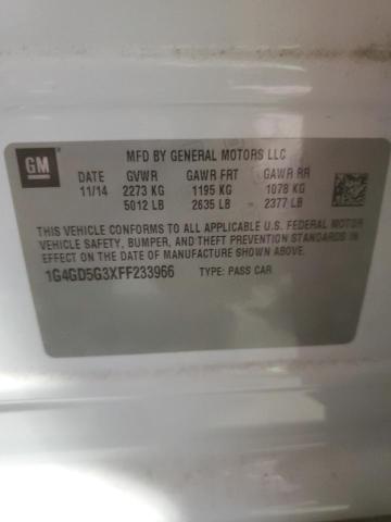 1G4GD5G3XFF233966 Buick Lacrosse Premium
