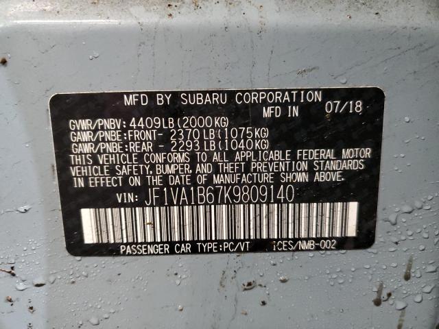 JF1VA1B67K9809140 Subaru Wrx Premium