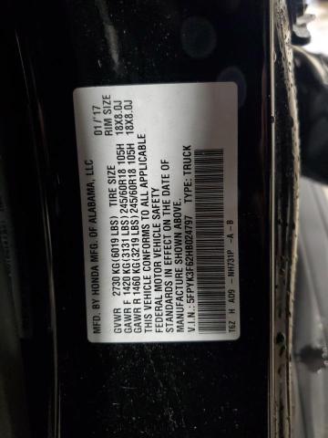 5FPYK3F62HB024797 Honda Ridgeline Rtl