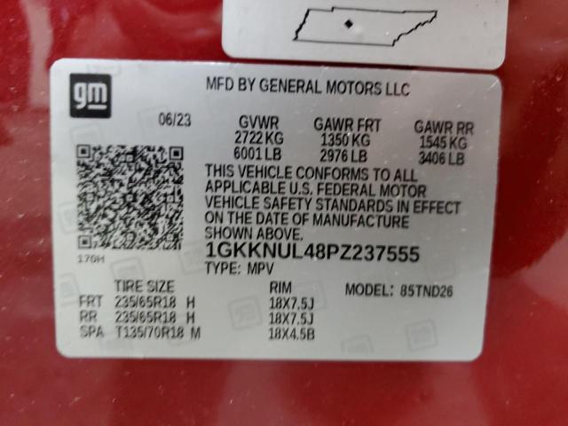 1GKKNUL48PZ237555 GMC ACADIA SLT