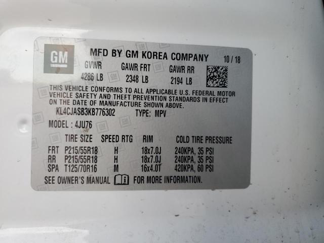 KL4CJASB3KB776302 Buick Encore Preferred