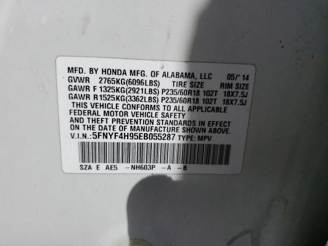 5FNYF4H95EB055287 Honda Pilot Touring