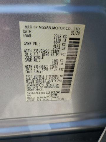 5N1AZ2CJ4LN126200 Nissan MURANO SL