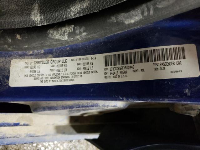 1C3CCCEG7FN512446 Chrysler 200 C