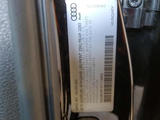 WAUBFGFF1F1114603 Audi A3 PREMIUM