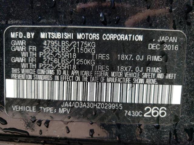 JA4AD3A30HZ029955 Mitsubishi Outlander Se