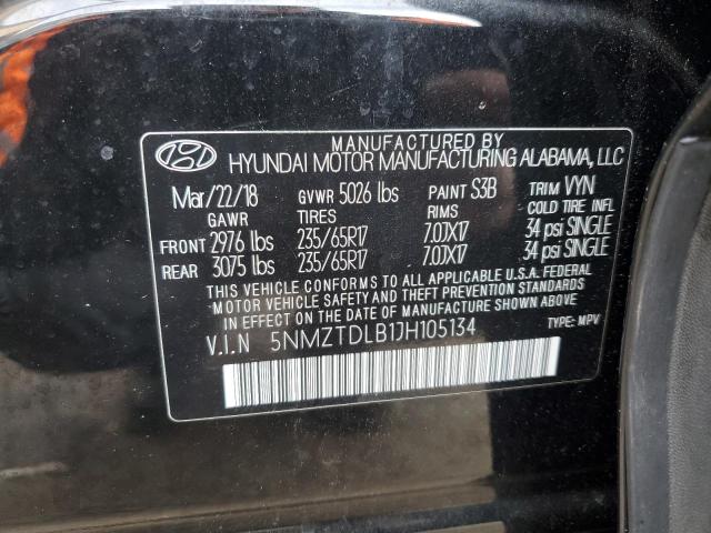 5NMZTDLB1JH105134 Hyundai SANTA FE SPORT