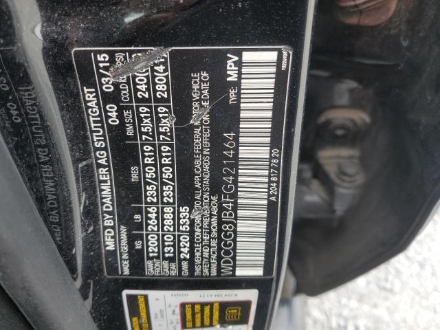 WDCGG8JB4FG421464 Mercedes-Benz Glk 350 4matic