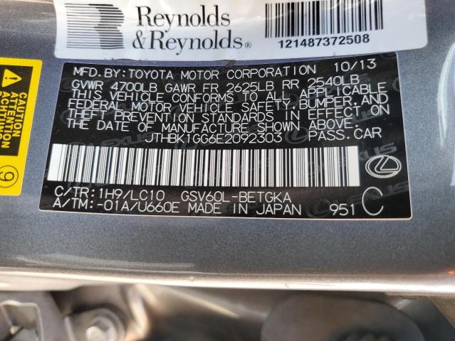 JTHBK1GG6E2092303 Lexus ES 350