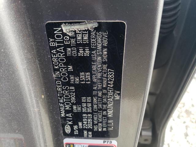 KNDJN2A2XH7442837 KIA Soul