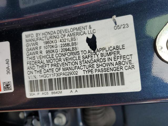 1HGCY1F30PA029002 Honda ACCORD EX