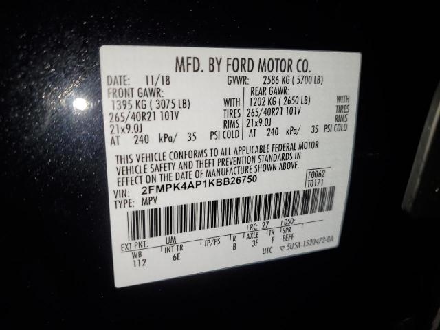 2FMPK4AP1KBB26750 Ford EDGE ST