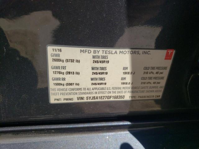 5YJSA1E27GF168350 Tesla MODEL S