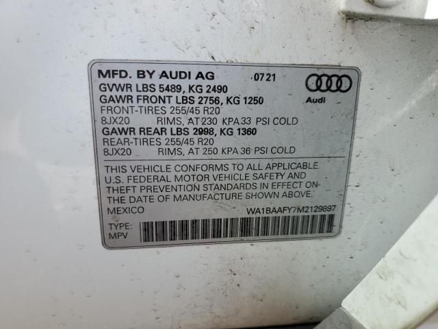 WA1BAAFY7M2129897 Audi Q5 Premium Plus