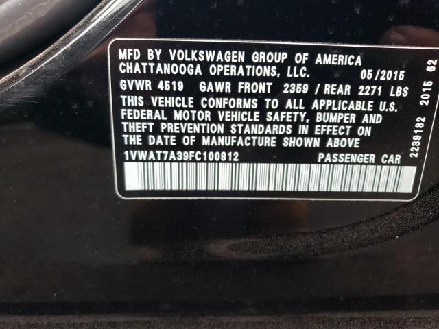 1VWAT7A39FC100812 Volkswagen PASSAT S