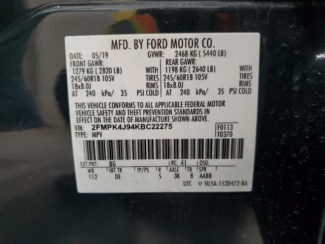 2FMPK4J94KBC22275 Ford EDGE SEL