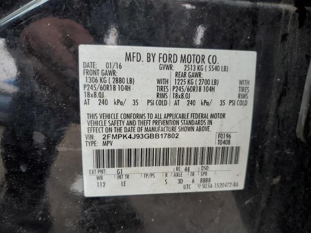 2FMPK4J93GBB17802 Ford EDGE SEL
