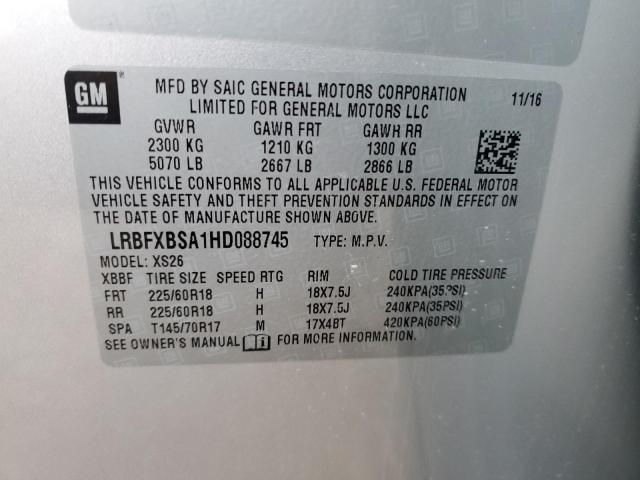 LRBFXBSA1HD088745 Buick Envision Essence