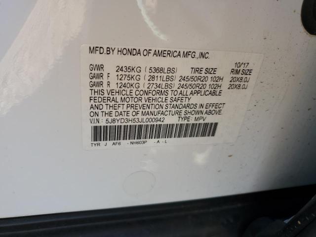 5J8YD3H53JL000942 Acura Mdx Technology