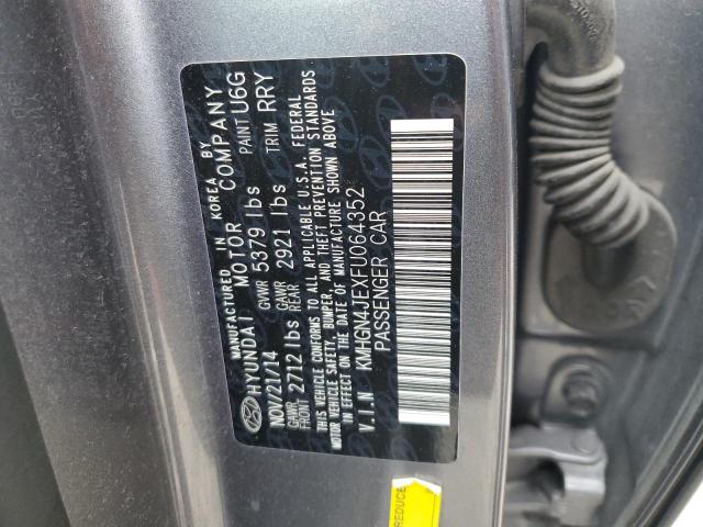 KMHGN4JEXFU064352 Hyundai Genesis 3.8l