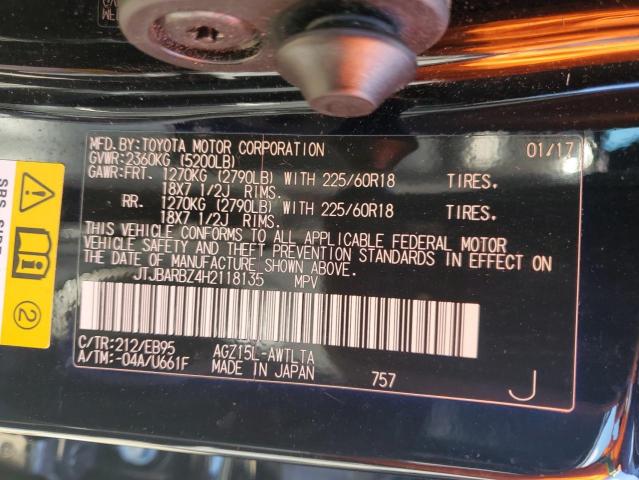 JTJBARBZ4H2118135 Lexus Nx 200t Base