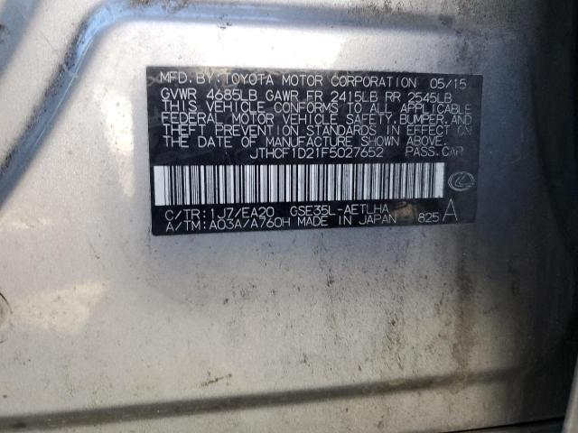 JTHCF1D21F5027652 Lexus IS 250