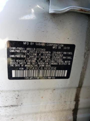 JF2SKAGC4LH490894 Subaru Forester Premium