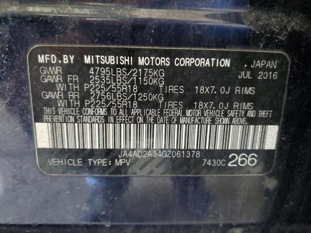 JA4AD2A34GZ061378 Mitsubishi Outlander Es