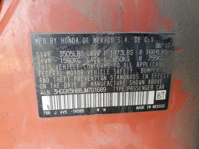 3HGGK5H88JM701689 Honda FIT EX