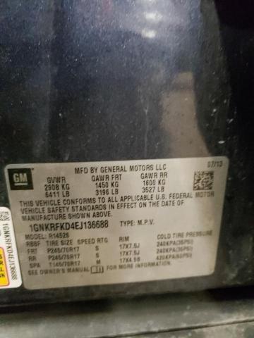 1GNKRFKD4EJ136688 Chevrolet Traverse Ls