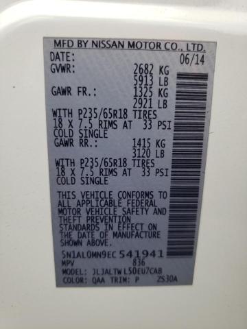 5N1AL0MN9EC541941 Infiniti QX60
