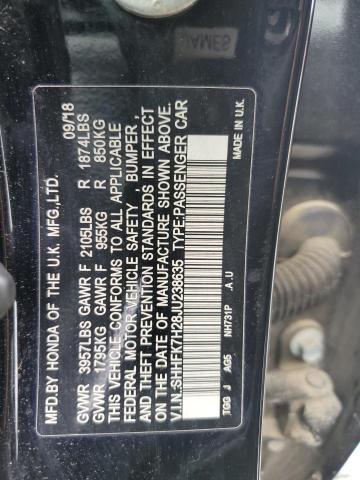 SHHFK7H28JU238635 Honda Civic Lx