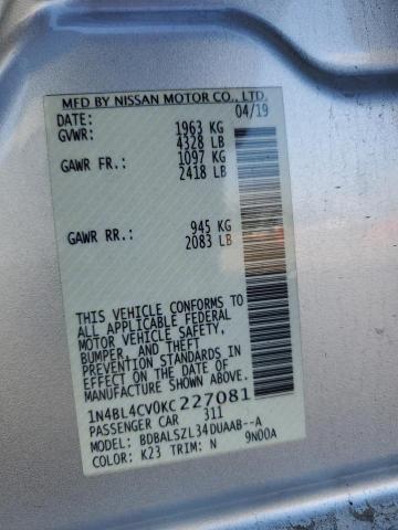 1N4BL4CV0KC227081 Nissan ALTIMA SR