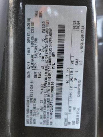 1FMCU0F71JUC98814 Ford ESCAPE S