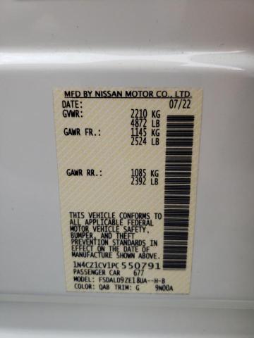 1N4CZ1CV1PC550791 Nissan Leaf Sv Plus