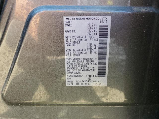 5N1DL0MN1HC519014 Infiniti QX60