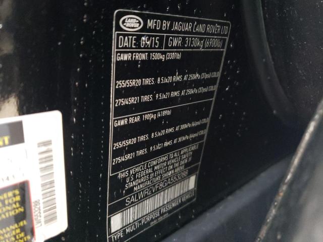 SALWR2VF8GA553288 Land Rover RANGE ROVE
