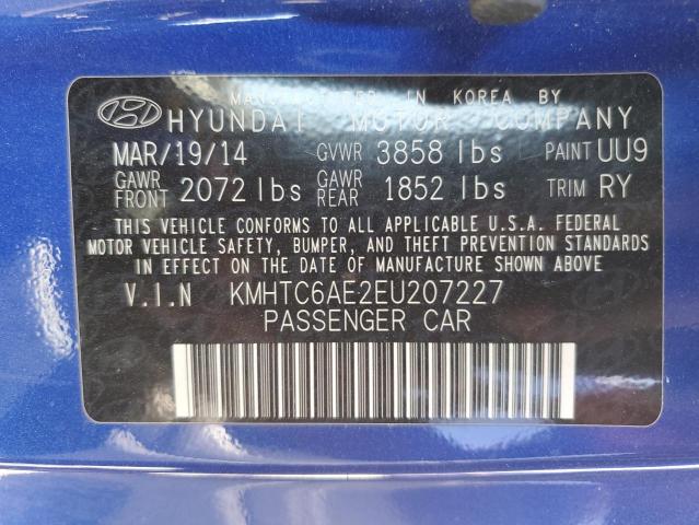 KMHTC6AE2EU207227 Hyundai Veloster Turbo