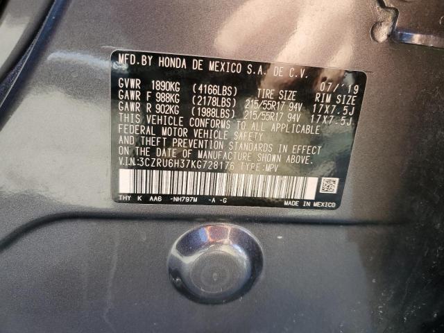 3CZRU6H37KG728176 Honda HR-V LX