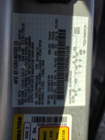 3LN6L5E99HR631648 Lincoln Mkz Reserve