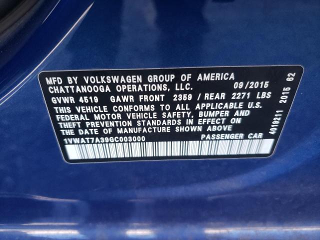 1VWAT7A39GC003000 Volkswagen PASSAT S
