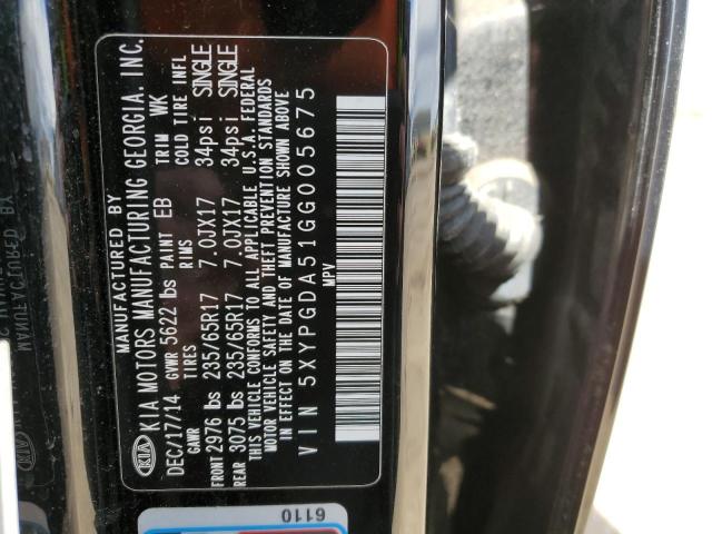 5XYPGDA51GG005675 KIA SORENTO LX