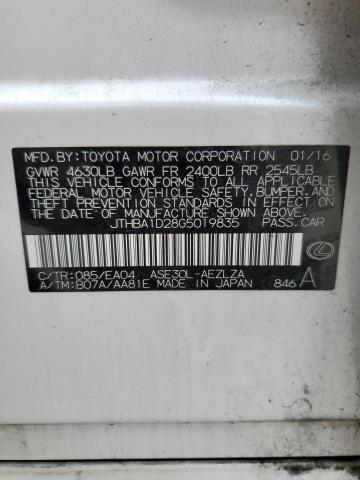 JTHBA1D28G5019835 Lexus IS 200T