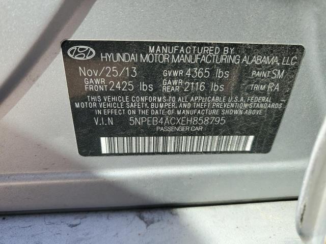 5NPEB4ACXEH858795 Hyundai SONATA GLS